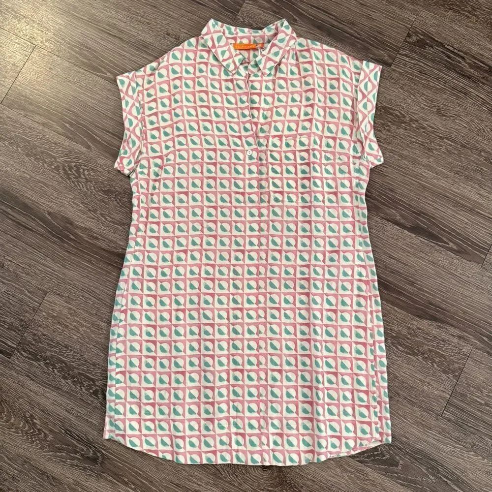 Oliphant Mini Shirt Dress in Cirque Rose New